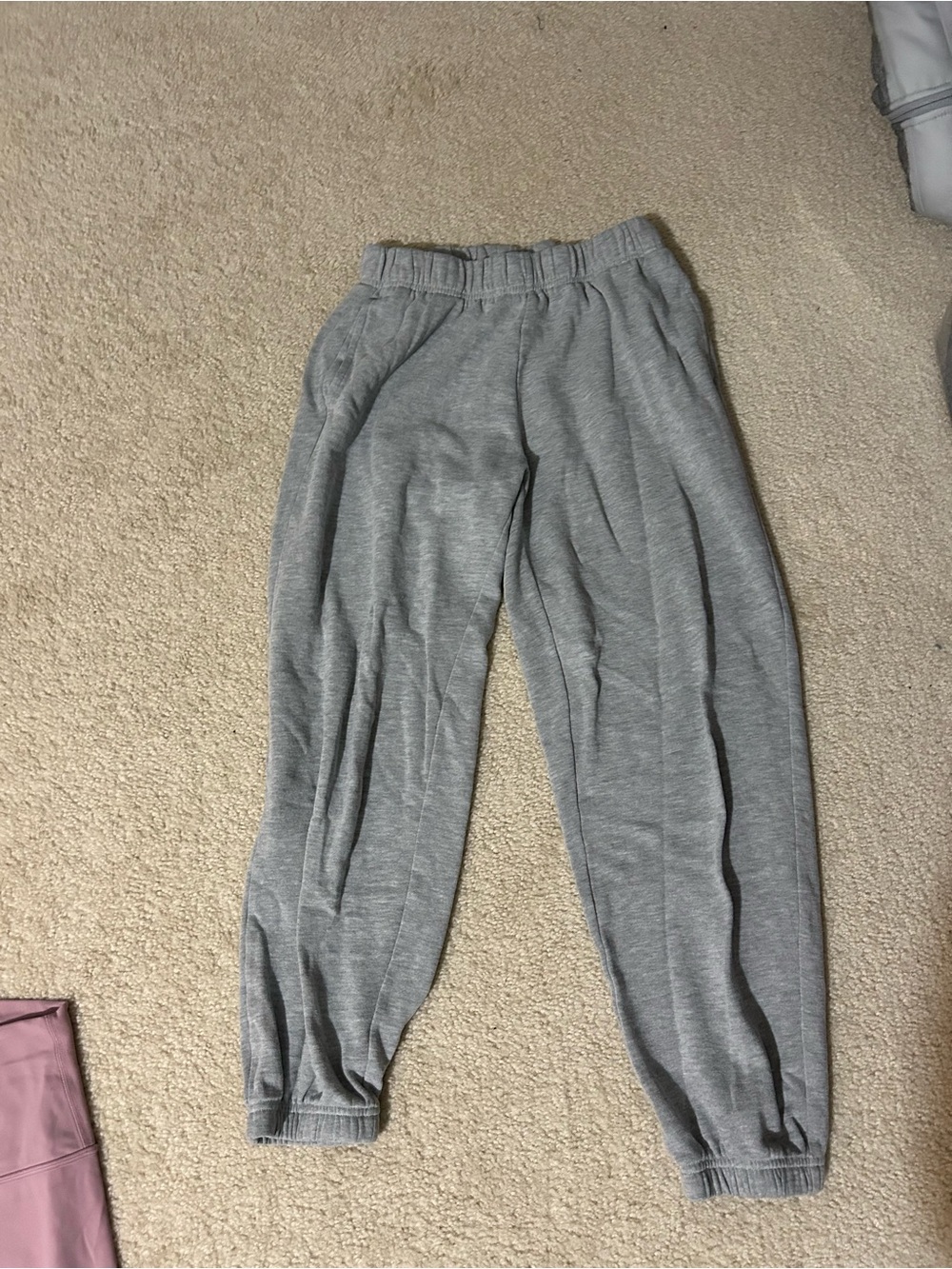 Casual Grey Cuffed Sweatpants
